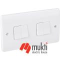MK Made in UK LOGIC PLUS 4 Gang 10A Four 4Gang Switch Socket. 