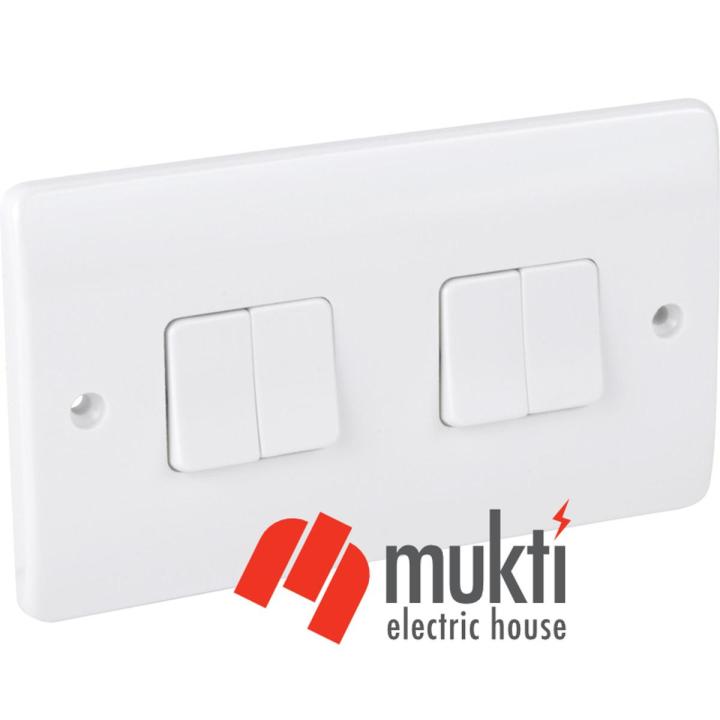 MK Made in UK LOGIC PLUS 4 Gang 10A Four 4Gang Switch Socket