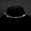 【Fast-selling】 Newest Fashion 925 Sterling Silver Double Layer Frosted Beads Anklets Women Small Ball Pendant Beach Foot Chain Bracelet Jewelry.