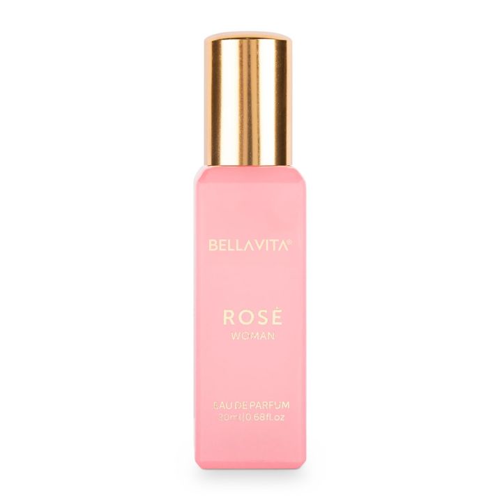Bella Vita Luxury Organic Luxury Rose Woman Eau De Parfum Liquid Perfume for Women with Woody Rose, Jasmine, Black Currant, Vanilla & Amber | Long Lasting Fragrance EDP For Everyday Wear | 20 ML