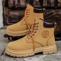 Martin Boots Men's Fall/Winter 2024 British Style High-Top Couple Rhubarb Boots Desert Workwear Vintage Ankle Boots Biker Boots. 