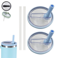 40oz Replaceble Tumbler Flip Straw Lid for Quencher Straw Lid Replacement Fit for HydroJug Traveler Part H.
