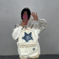 Y2K Fashion Casual Shoulder Bag Star Backpack Student Schoolbag Large Capacity Travel Backpack Computer Bag. 