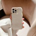 Soft Solid Color Curly Wavy Phone Case For iPhone 15 14 13 12 11 Pro Max 14 Plus Plain Silicone Shockproof Bumper Back Cover. 