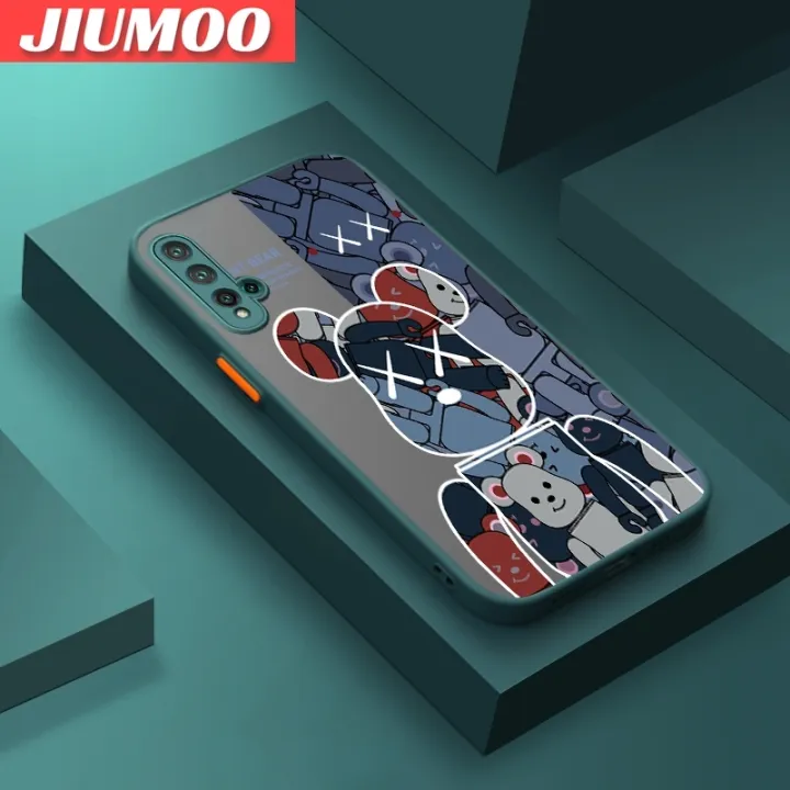 JIUMOO%20For%20Huawei%20Nova%205%20Huawei%20Nova%205%20Pro%20Case%20Fashion%20Simple%20Bear%20Frosted%20Transparent%20Back%20Cover%20Lens%20Camera%20Protect%20Phone%20Case%20Edge%20Full%20Cover%20Casing%20Hard%20Cases%20-%20Image%202