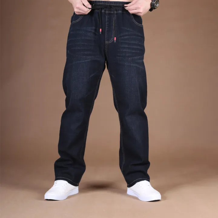 Elastic%20Waist%20Jeans%20Men's%20Fat%20Guy%20Elastic%20Loose%20Straight%20Non-Magnetic%20Non-Iron%20Work%20Pants%20Wear-Resistant%20plus%20Size%20Men's%20Pants%20-%20Image%202