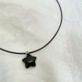 Natural Stone Pendant Necklace Star Fashion Ladies. 