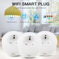 Tuya EU Wifi Smart Plug With Recording Power Function Mobile / Voice Control Smart Home Switch Socket.