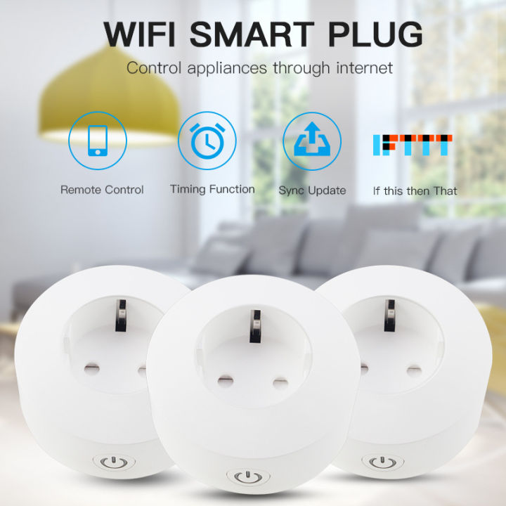 Tuya EU Wifi Smart Plug With Recording Power Function Mobile / Voice Control Smart Home Switch Socket