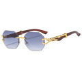 new trend hot classic luxury brand designer sunglasses men women rimless metal legs sunglasses uv400 wholesale.