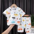 2pcs/set 2022 New Trendy Baby Cotton Clothes Suit Children's T-shirt+shorts Suits Summer Short Sleeve Pants Boys Girls Tracksuit.