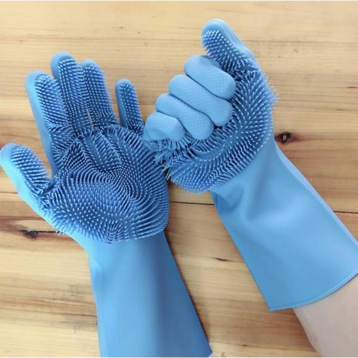 Silicon Kitchen Dish Washing Hand Gloves - Hand Gloves