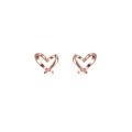 SCute Heart Earrings For Women Simple Gold Color Tiny Stud Earring Jewelry Engagement.
