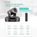 GUCEE G07-4K10X Webcam, 4K HD 10x Optical Zoom Auto Focus Built-in Microphone - Black, EU Plug. 