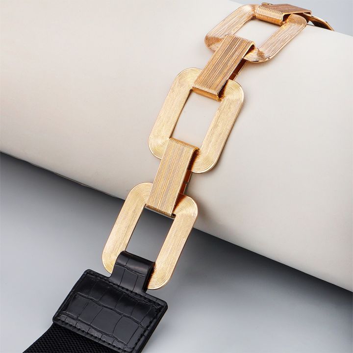 Luxury%20Gold%20Chain%20Belt%20Elastic%20Metal%20Waist%20Belts%20for%20Fashion%20Women%20Stretch%20Waistband%20GM169%20-%20Image%204