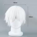【Serendipity party】Male White Wig for Cosplaying  Characters Straight Short Synthetic Wigs. 
