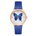 Temperament Fashion Simple Belt Ladies Watch Butterfly Pattern Rhinestone Quartz Tumblers Casual Watch Women. 