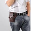 New's Genuine Leather Men's Waist Bag Phone Bag Waist Bag High Quality Leather Men's Waist Bag Wallet Phone Bag. 