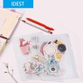 A5 A6 A7 A4 B5 Binder Pockets Waterproof PVC Pouch Transparent Binder Zipper Folders File Manager Storage Folder Document Filing Bags 6 Holes Organizer Storage Loose Leaf Bag.