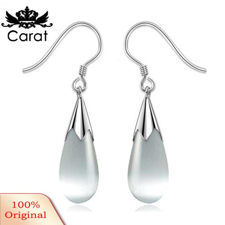 Fashion Opal Waterdrop Hook Earrings Flower Leaf Earring Jewelry for Women Gift