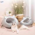 Cute Semi Enclosed Cat Nest Nonslip Bottom Adorable Cat Bed House for. 