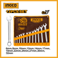 INGCO 12pcs  6mm-32mm Combination spanner set HKSPA1143. 