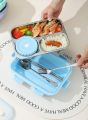 TEC TAVAKKAL Lunch Box 3 Compartment Leak-Proof BPA Free Stainless Steel, Lunch Box for Kids, Lunch Box for School & Office with a Fork, a Spoon and a.... 