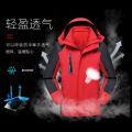Autumn and Winter Outdoor Jacket Three in One Two-Piece Set plus Size Jacket Men's Windproof Waterproof Detachable Hooded Cotton-Padded Coat. 