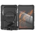 For Samsung Galaxy Tab S10 Ultra / S9 Ultra / S8 Ultra Silicone + PC Tablet Case with Shoulder Strap.