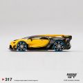 MINI GT 1:64 Bugatti Gran Turismo Alloy Model Car Die-cast Vehicle Display - Yellow LHD. 