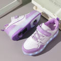 Roller Skate Shoes Boys Girls Kids Gift 2 Wheels Sneakers Fashion Sports Casual Children Women Lighted Led Flashing Brand Boots. 