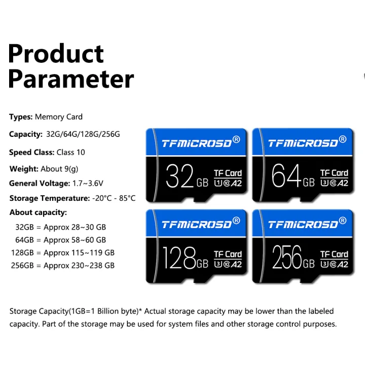 TFMicroSD%20Memory%20Card%2064GB%20128GB%20256GB%20U3%20C10%20Mini%20SD/TF%20cart%C3%A3o%20de%20mem%C3%B3ria%2032GB%20U1%20For%20Phones%20Nintendo%20Switch%20Games%20Camera%204K%20TV%20-%20Image%202