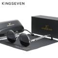 KINGSEVEN High Quality Gothic Steampunk Sunglasses Polarized Men Women Brand Designer Vintage Round Metal Frame Sun Glasses. 