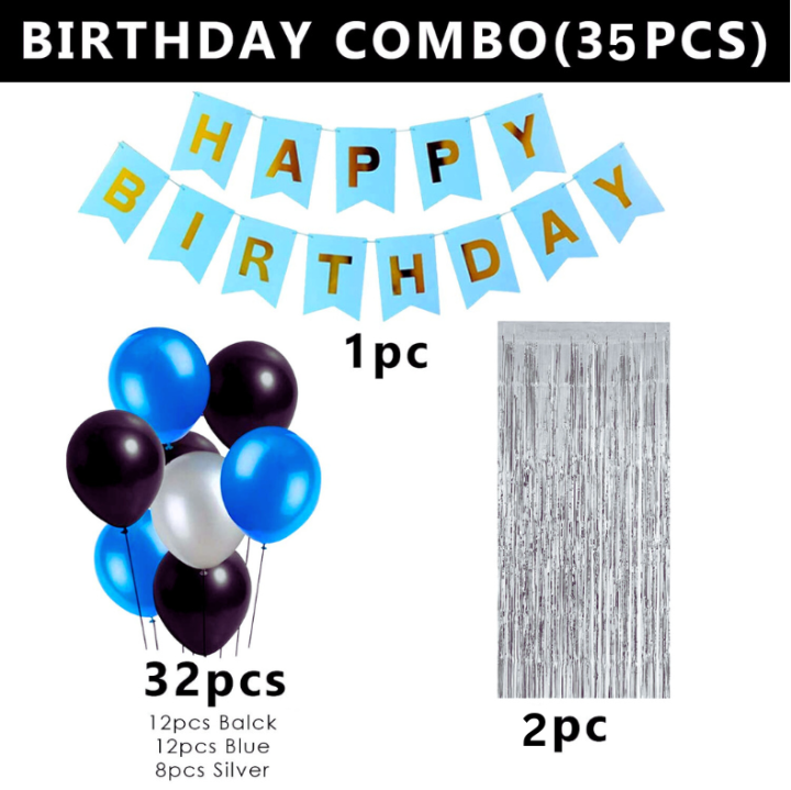 Happy%20Birthday%20Decoration%20Combo%20Pack%20%E2%80%93%20With%20Light%20Blue%20Paper%20Birthday%20Banner,%20Silver%20Foil%20Backdrop%20Curtain,%20Blue,%20Black%20&%20Silver%20-%20Image%202