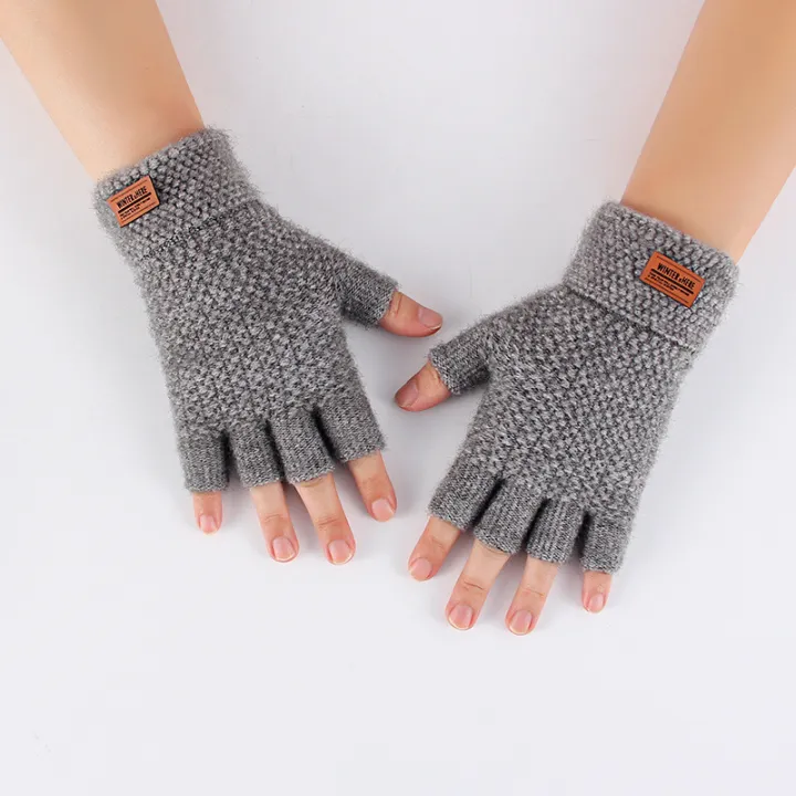 1%20Pair%20Winter%20Gloves%20For%20Men/women%20%20(Free%20Size)%20Warm%20Wool%20Fingerless%20Gloves%20Driving%20Bike%20Cycle%20Sports%20Half/Full%20Finger%20Touchscreen%20Writing%20Thick%20Elastic%20Gloves%20-%20Image%2010