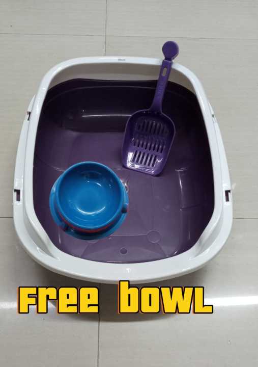 Cat Litter Box with Scoop & Free Bowl pet accessories