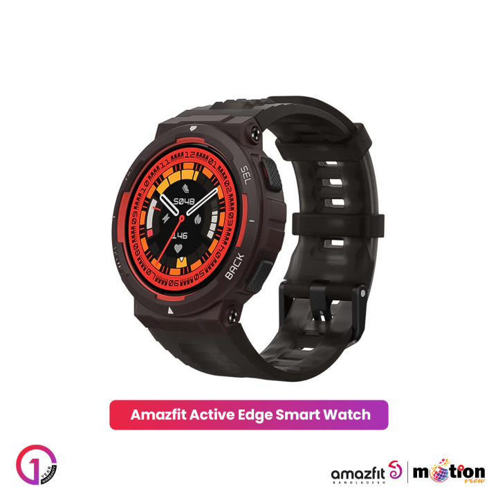 Amazfit Active Edge Smart Watch with Stylish Rugged Sport & Fitness Design,  10 ATM Water Resistant