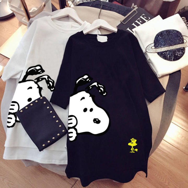 Fire cec Short Sleeve T Women's T-shirt Mid-Length 2024 New Loose bf European Goods Large Version ins Summer Clothes
