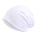 【Buried Buzie】Beanie Hat for Women Man Autumn Winter Elastic Casual Solid Color Slouchy Chemo Cap.