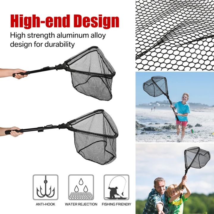 Folding%20Fishing%20Landing%20Net%20with%20Aluminum%20Telescoping%20Pole%20Handle%20Nylon%20Mesh%20Hoop%2055cm%2080cm%20100cm%20Extend%20for%20Kids%20Adults%20-%20Image%203