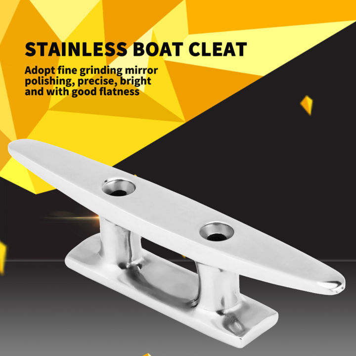 4 Inch Stainless Steel Boat Mooring Dock Deck Rope Cleat for Marine ...