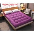 Mattress Topper Soft Additional Bedding Pad Corner Strap.