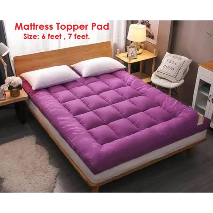 Mattress Topper Soft Additional Bedding Pad Corner Strap