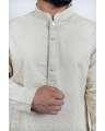 Stylish, Fashionable & Casual Men' s Cotton Punjabi Off-White Color For Men Panjabi.