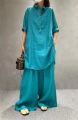 Woman’s Solid color mid-length shirt women summer new fashion loose casual suit. 