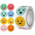 ATINAS Seal Peg Kawaii Smile Raw 500-1000pcs Gas Sad Face Emoji Sticker Cute Thank You Scrapbook Sticker For Kids Envelopecosplay.