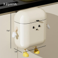 Kitchen Compost Bin 3.2gal/12L–Wall Mounted Plastic Hanging Trash Can with Lid for Counter Top &.
