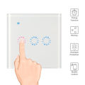 Tuya APP European standard wifi switch smart touch remote control switch Alexa smart wall switch 1 / 2 / 3 Gang Touch Switch.