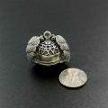 【Happy childhood memories】(New) unisex wings expanding 4 locket ball pendant necklace Memorial. 