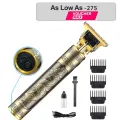 T9 Vintage USB 6500 charging cable with Rechargeable Hair Trimmer metal body Hair Cutting Machine For Men and Women.